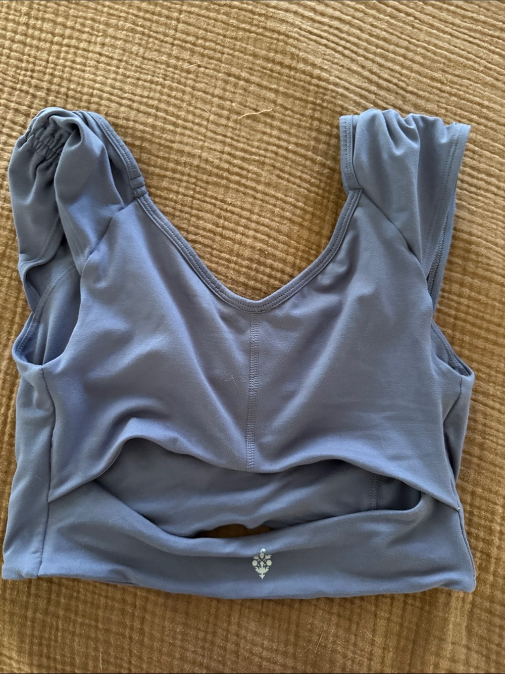 FP Movement by Free People Dusty Blue Scoop-Back Supportive Camisole